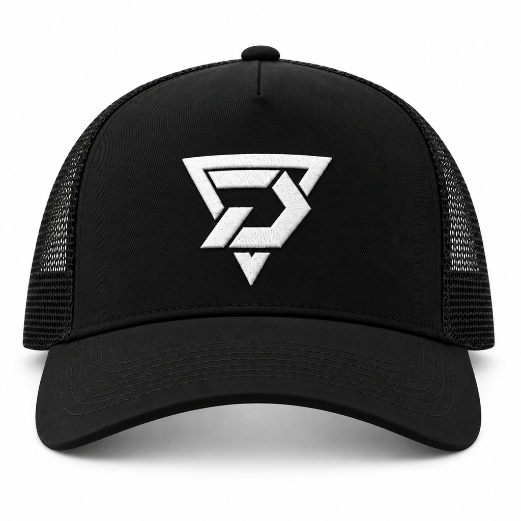 DO Logo Trucker Hat - Black/Black