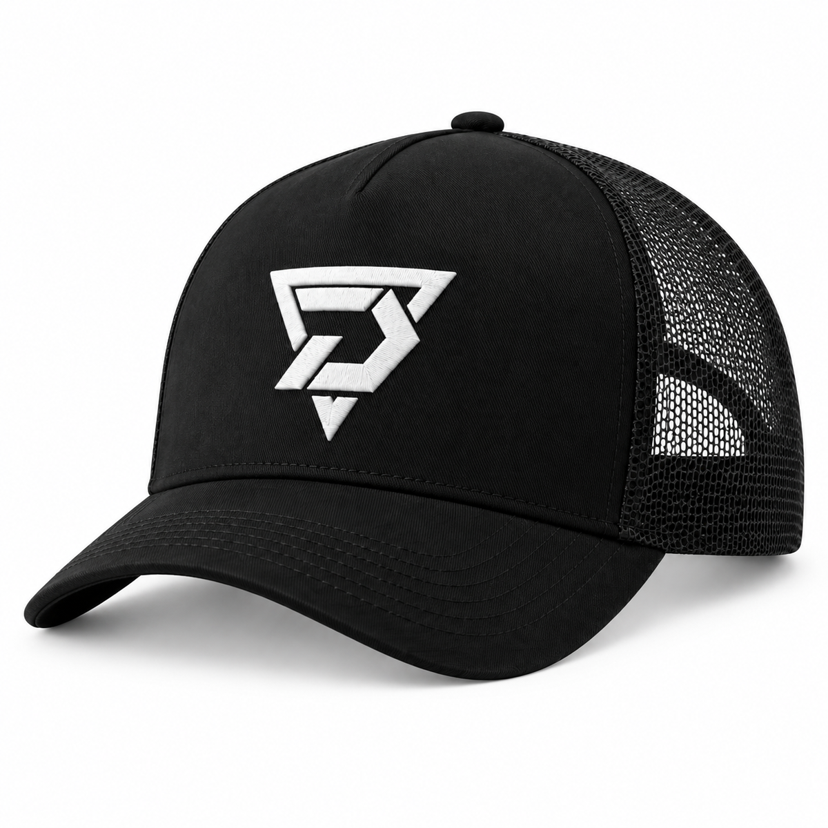 DO Logo Trucker Hat - Black/Black