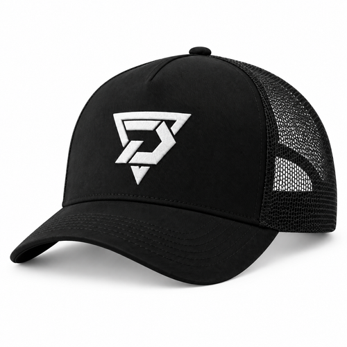 DO Logo Trucker Hat - Black/Black