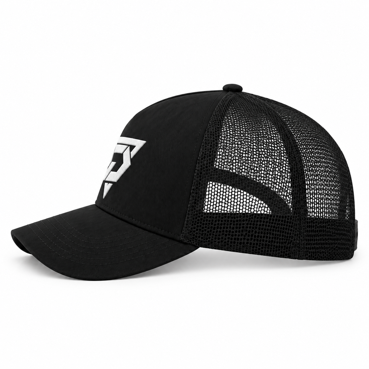 DO Logo Trucker Hat - Black/Black